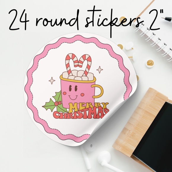 NEW Thank You Stickers Holiday - Picture 1 of 2